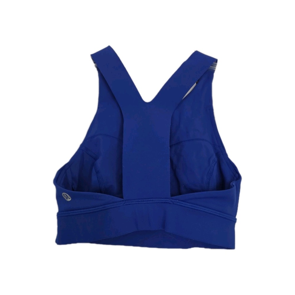 Lululemon‎ Blue Higher Neck Racerback Sports Bra Size 2